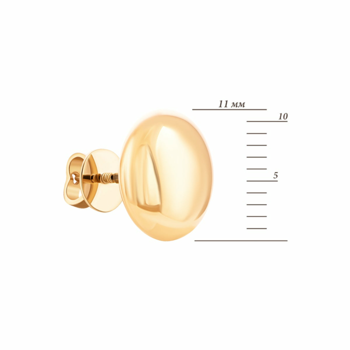 Золотые серьги-пуссеты. Артикул UG52/50/037/2