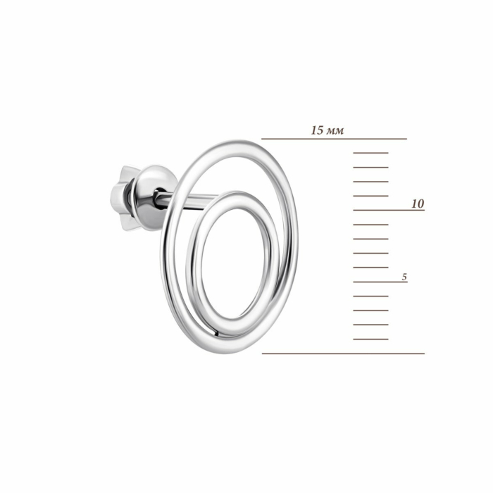 Серебряные пуссеты.Артикул UG582811