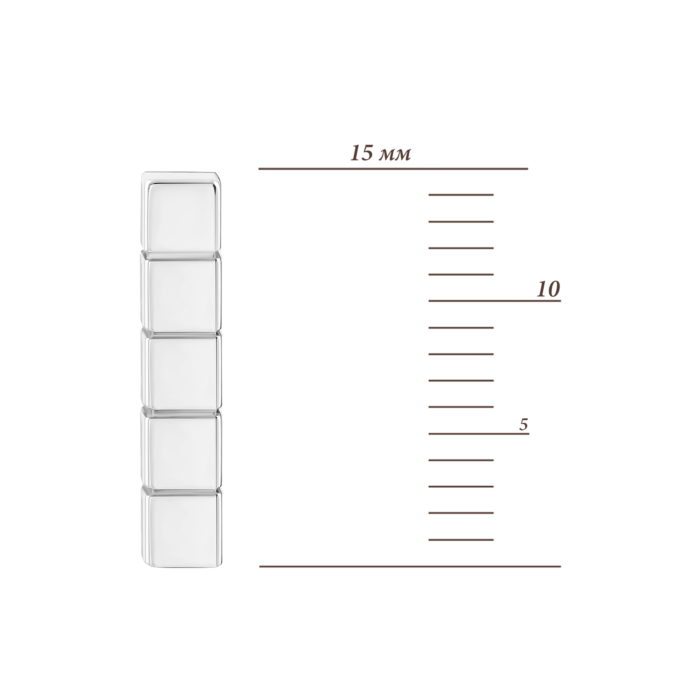 Серебряные пуссеты.Артикул UG5929029