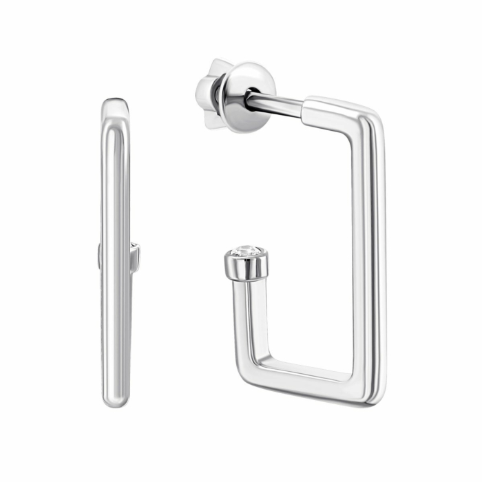 Срібні пусети з фіанітом.Артикул UG582809б