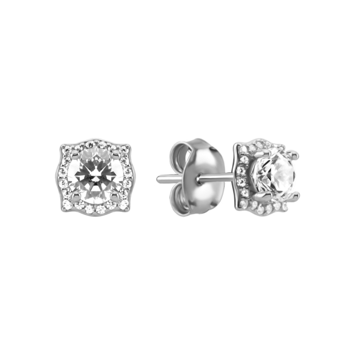 Срібні пусети з фіанітами. Артикул UG5AE04154