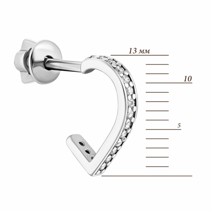 Срібні сережки-пусети.Артикул UG582582б