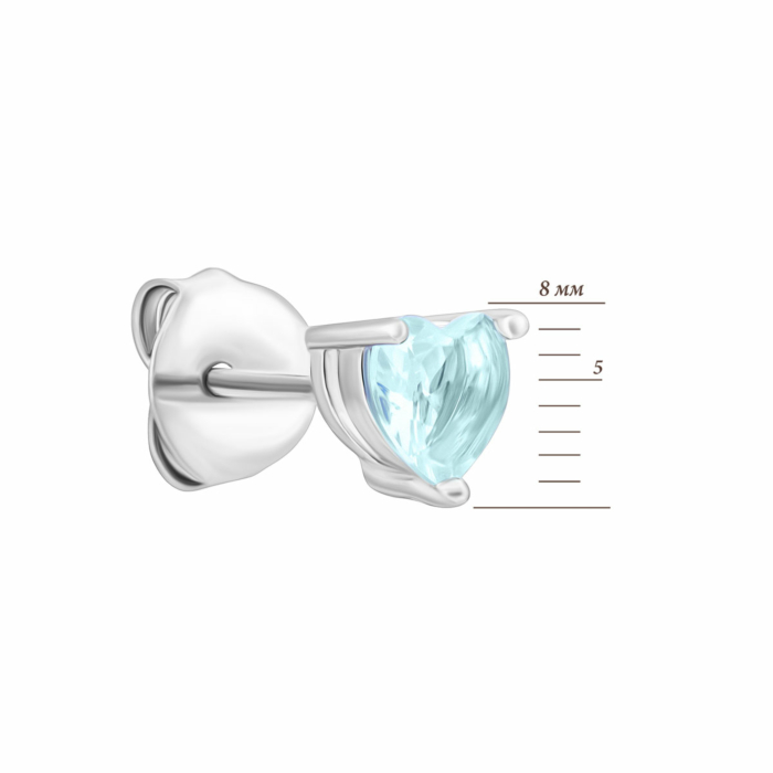 Срібні пусети з фіанітами.Артикул UG5SZDE05876 сер