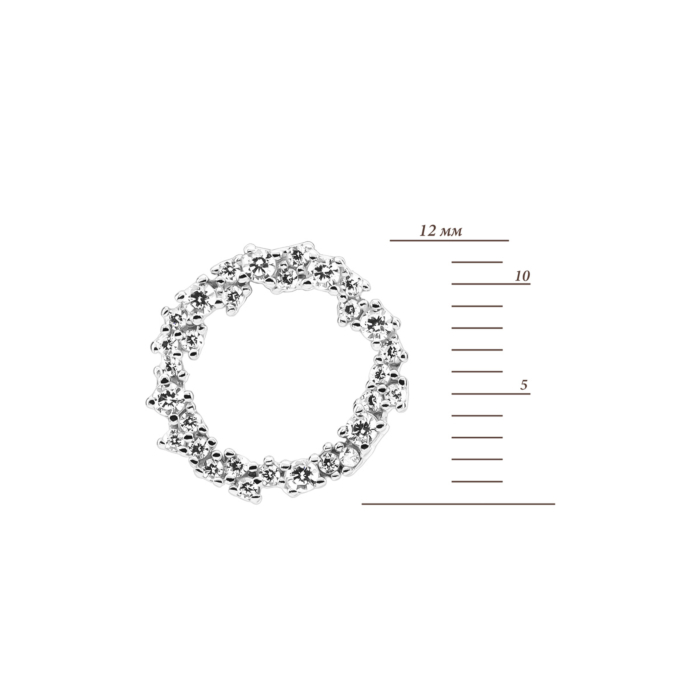 Серебряные пуссеты с фианитами . Артикул UG5B14083