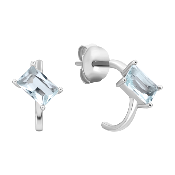 Срібні пусети з фіанітами. Артикул UG5SZDE05873 сер