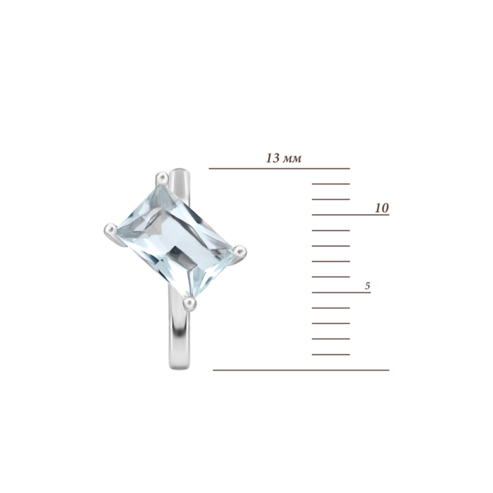 Срібні пусети з фіанітами. Артикул UG5SZDE05873 сер