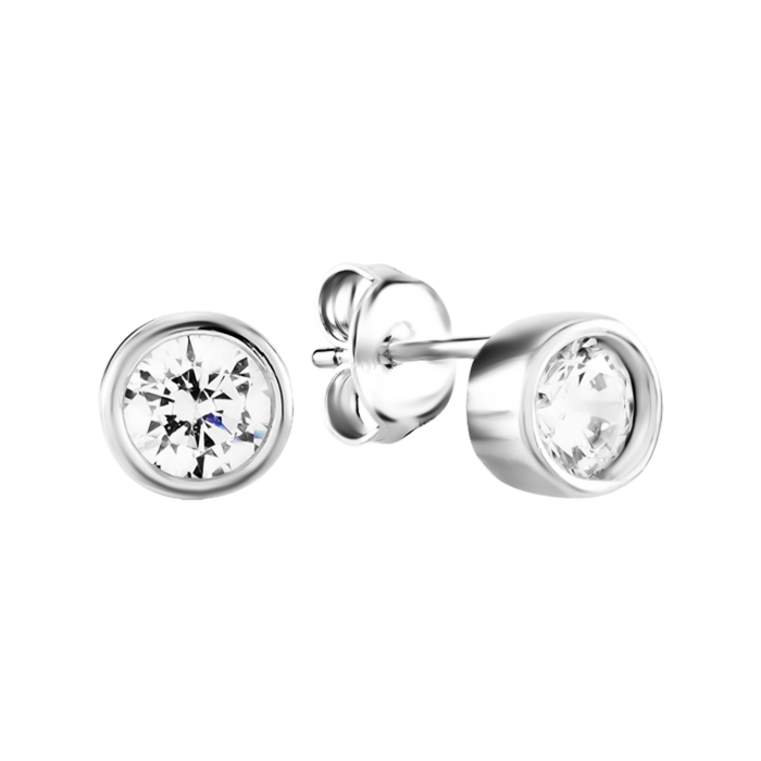 Серебряные пусеты с фианитом. Артикул UG5SZDE57665