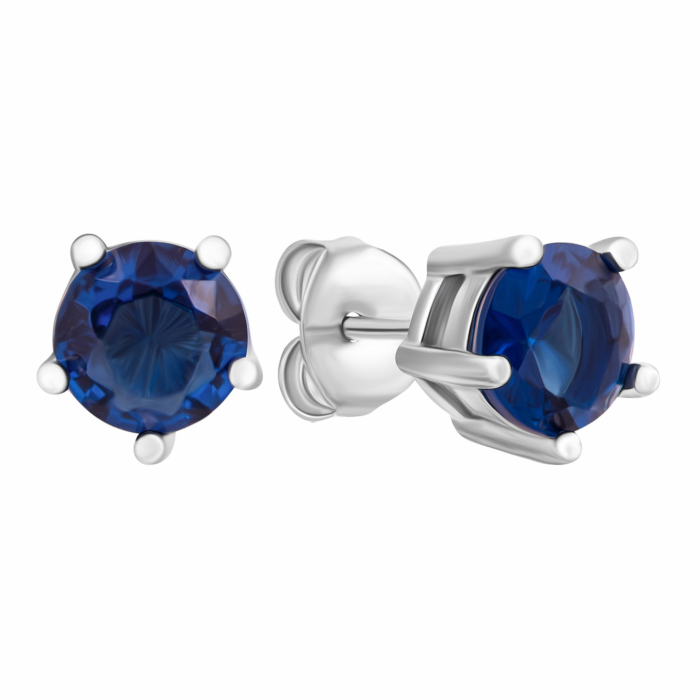 Срібні пусети з фіанітами.Артикул UG5SZSE07049 сер