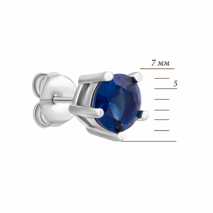 Срібні пусети з фіанітами.Артикул UG5SZSE07049 сер