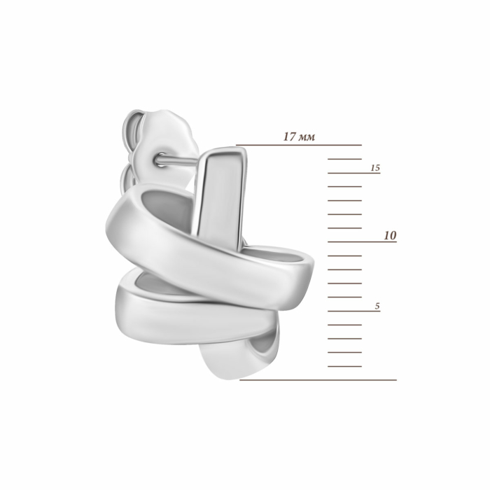 Серебряные пуссеты.Артикул UG5SE38025