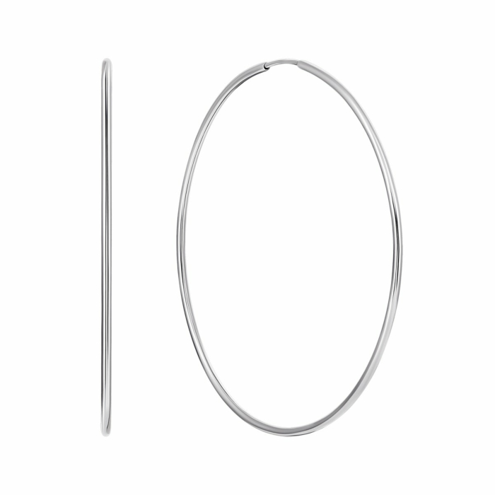 Серебряные серьги-конго. Артикул UG51123С (1.3/40).Rh