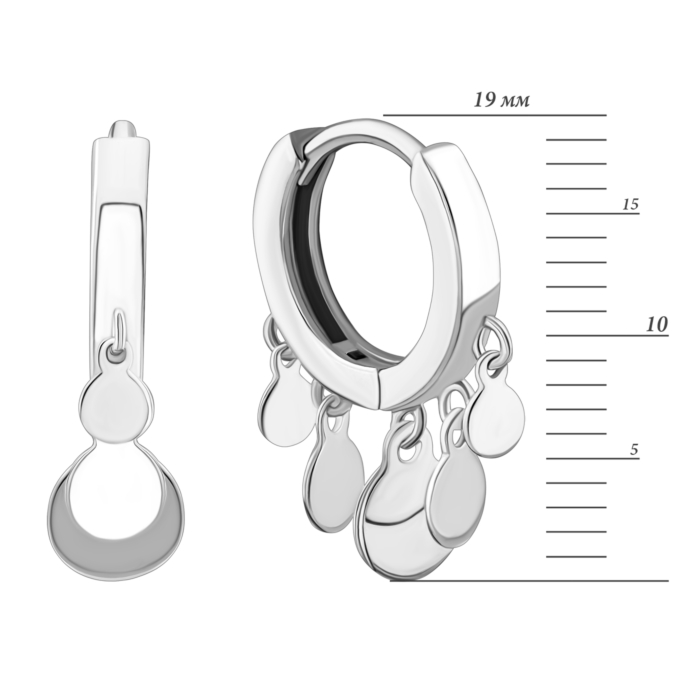 Серебряные серьги-конго.Артикул UG5AE01330