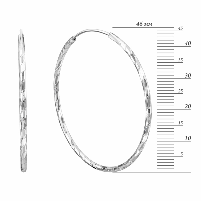 Серебряные серьги-конго.Артикул UG5SE00595