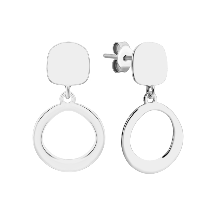 Срібні сережки-підвіски.Артикул UG51284С пус.Rh