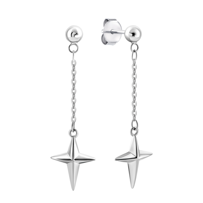 Срібні сережки-підвіски.Артикул UG51EA91770