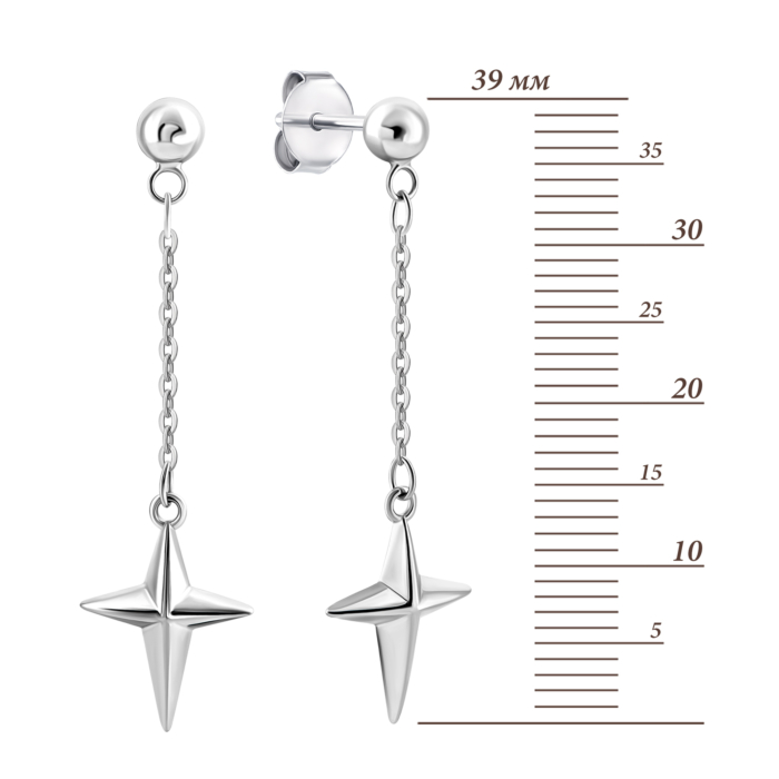 Срібні сережки-підвіски.Артикул UG51EA91770