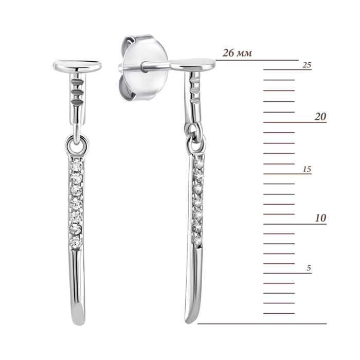 Серебряные серьги-подвески.Артикул UG51EA98901