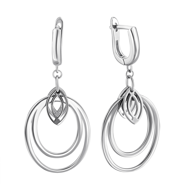 Срібні сережки-підвіски. Артикул UG52E13368