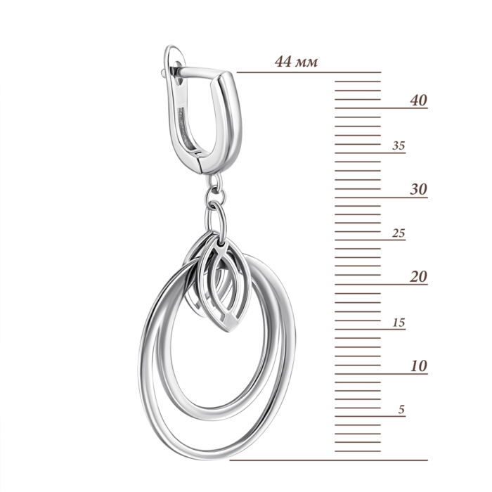 Срібні сережки-підвіски. Артикул UG52E13368