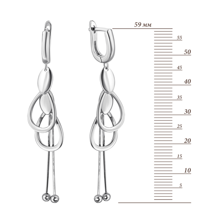 Срібні сережки-підвіски. Артикул UG52E17120
