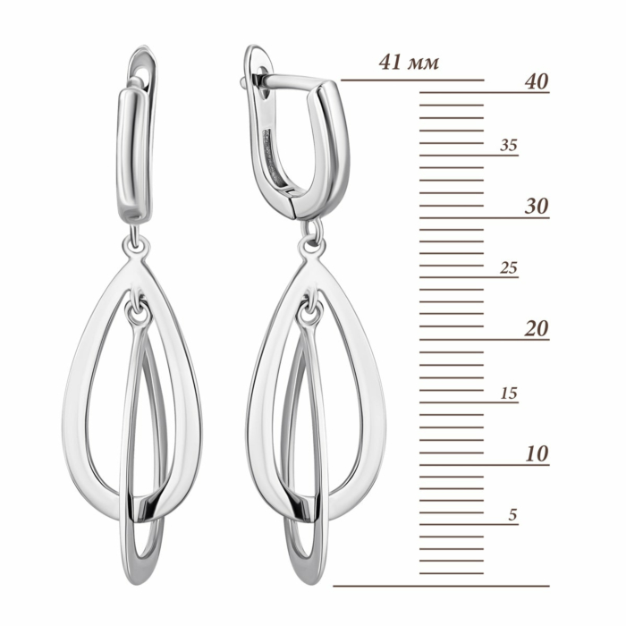 Срібні сережки-підвіски.Артикул UG52E31536