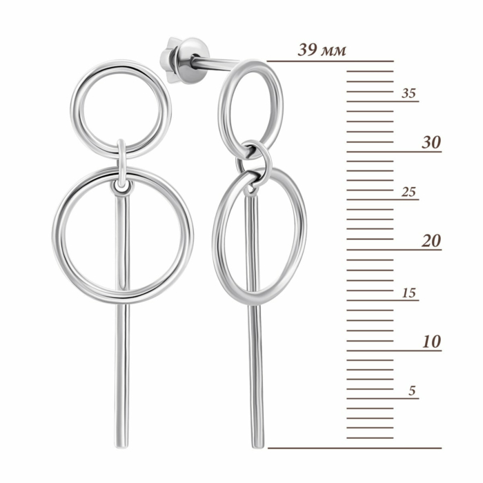 Серебряные серьги-подвески. Артикул UG582819