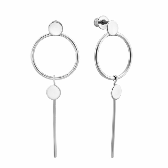 Серебряные серьги-подвески.Артикул UG51343
