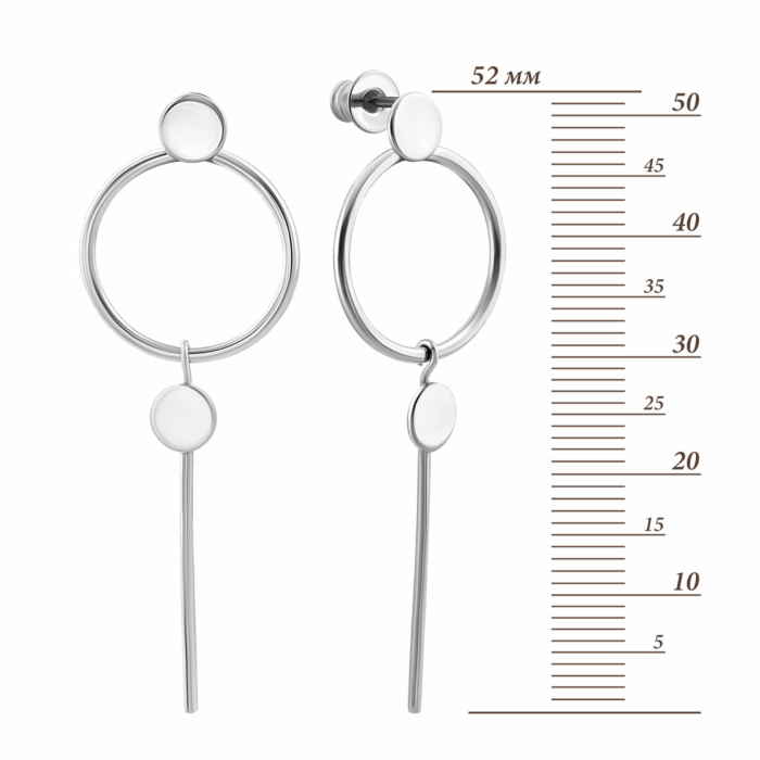 Серебряные серьги-подвески.Артикул UG51343