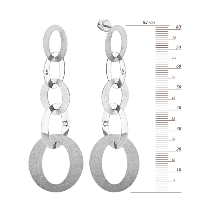 Срібні сережки-підвіски.Артикул UG53FE-03817-4