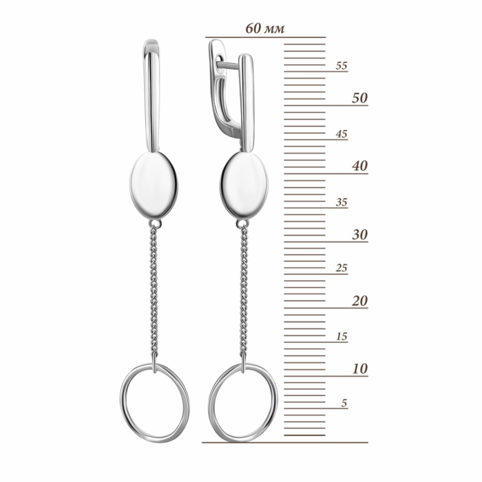 Серебряные серьги-подвески. Артикул UG5EA60409