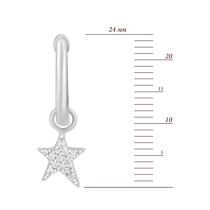 Серебряные серьги-подвески с фианитами.Артикул UG51EA104040