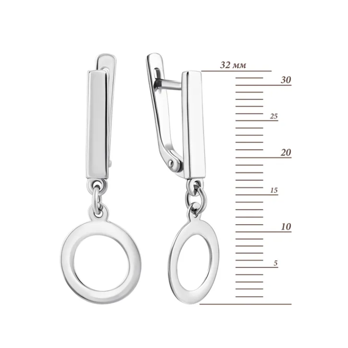 Срібні сережки-підвіски. Артикул UG5СБ296