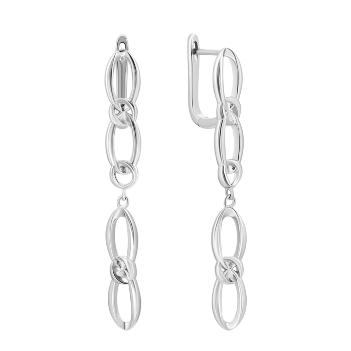 Срібні сережки-підвіски. Артикул UG5SZDE00362