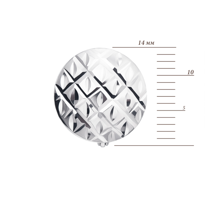 Срібні сережки з алмазною гранню (02915-18/12/3)