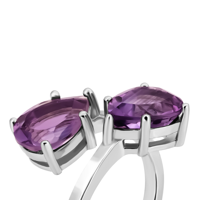 Срібна каблучка з аметистом.Артикул UG5SR31325-BW к ам