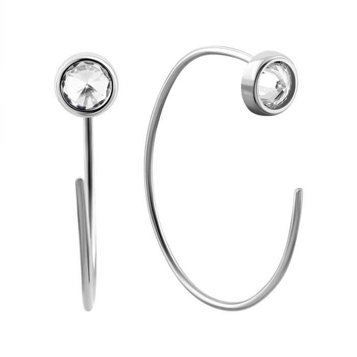 Серебряные серьги с фианитами.Артикул UG51772