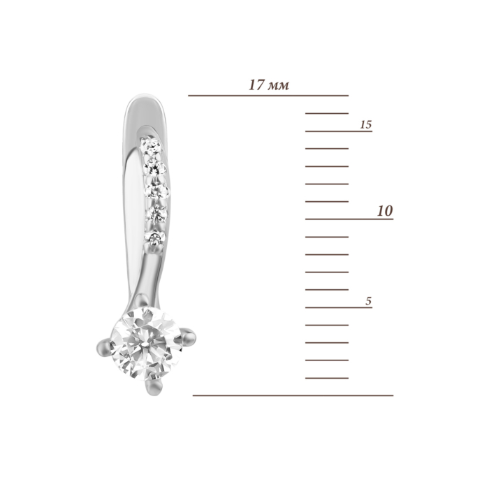 Серебряные серьги с фианитами.Артикул UG5SZDE00265