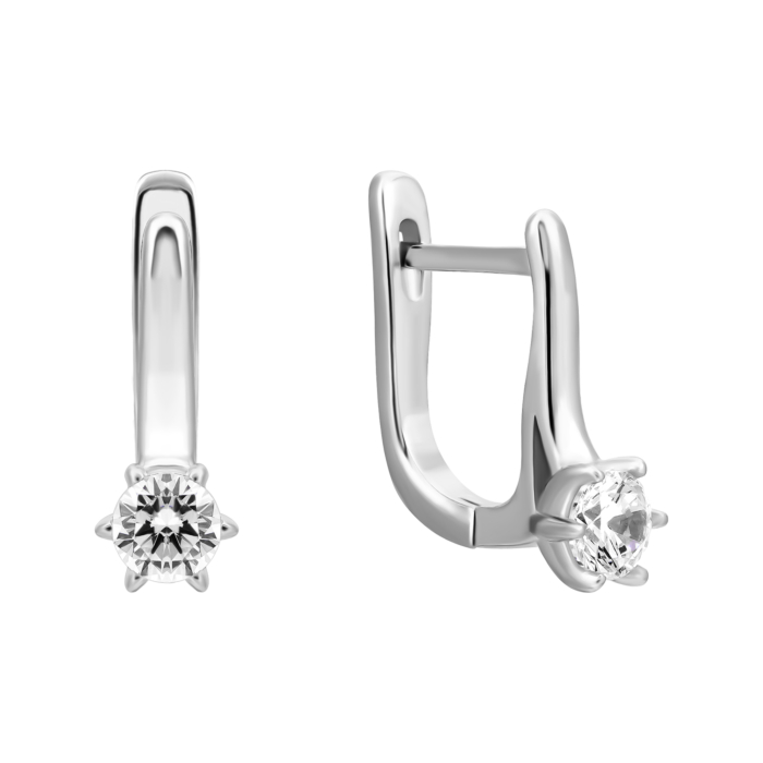 Серебряные серьги с фианитами.Артикул UG5SZDE00273
