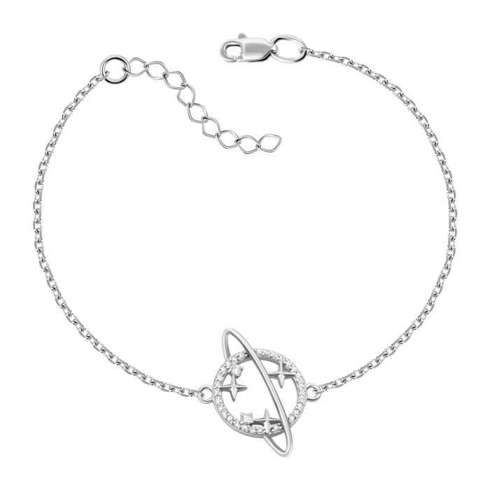 Срібний браслет з фіанітами.Артикул UG575242б