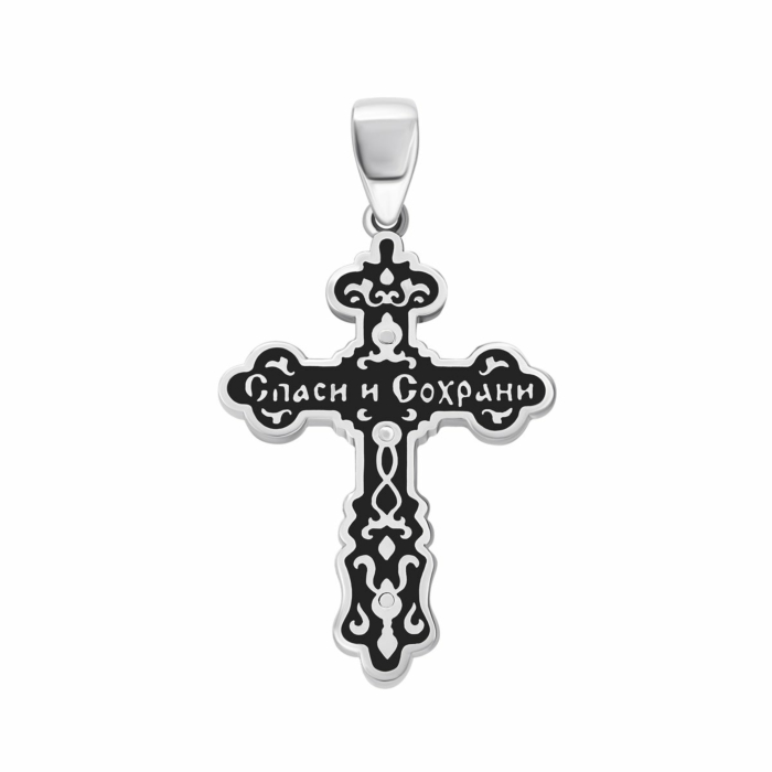 Срібний хрестик. Розп'яття Христове. Артикул UG5150 Р ( ч)