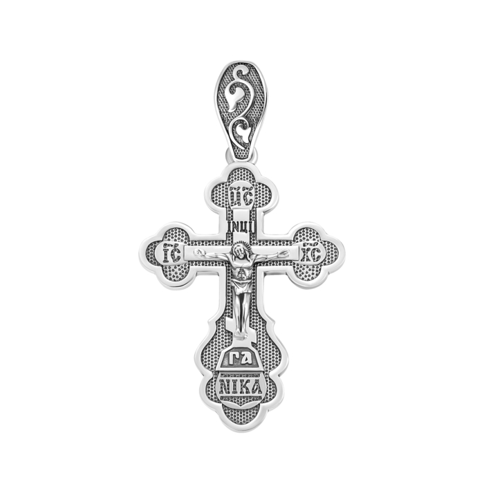 Срібний хрестик. Розп'яття Христове.Артикул UG53158 ч