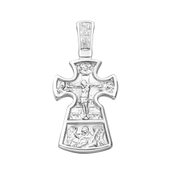 Срібний хрестик. Розп'яття Христове.Артикул UG917/род