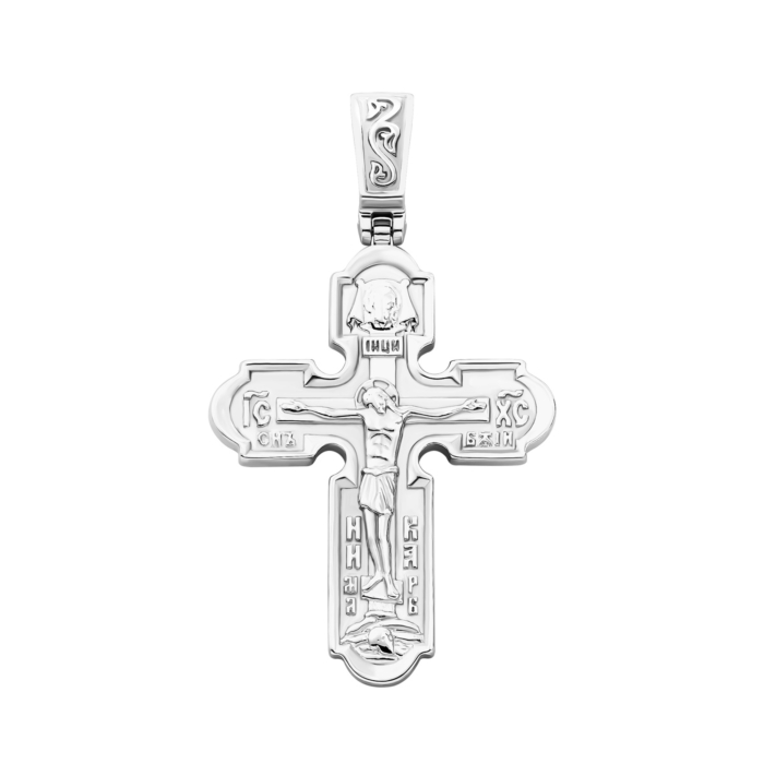 Серебряный крестик. Распятие Христа.Артикул UG5937/род