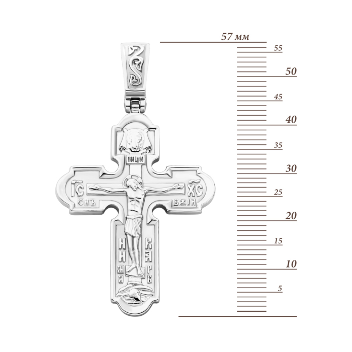 Серебряный крестик. Распятие Христа.Артикул UG5937/род