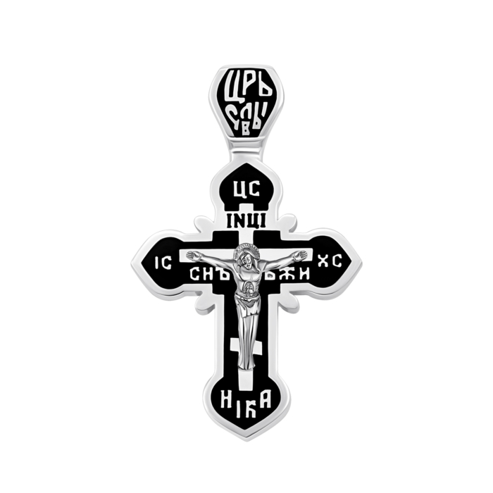 Cрібний хрестик. Розп'яття Христове.Артикул UG53110 Р