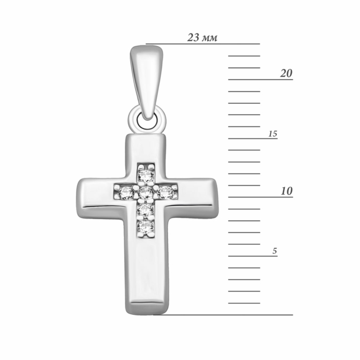 Срібний хрестик.Артикул UG5SZ100