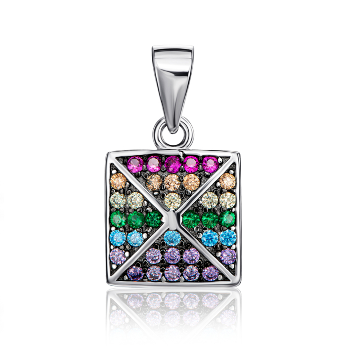 Срібна підвіска з фіанітами. Артикул 2S14440-P/12/3602