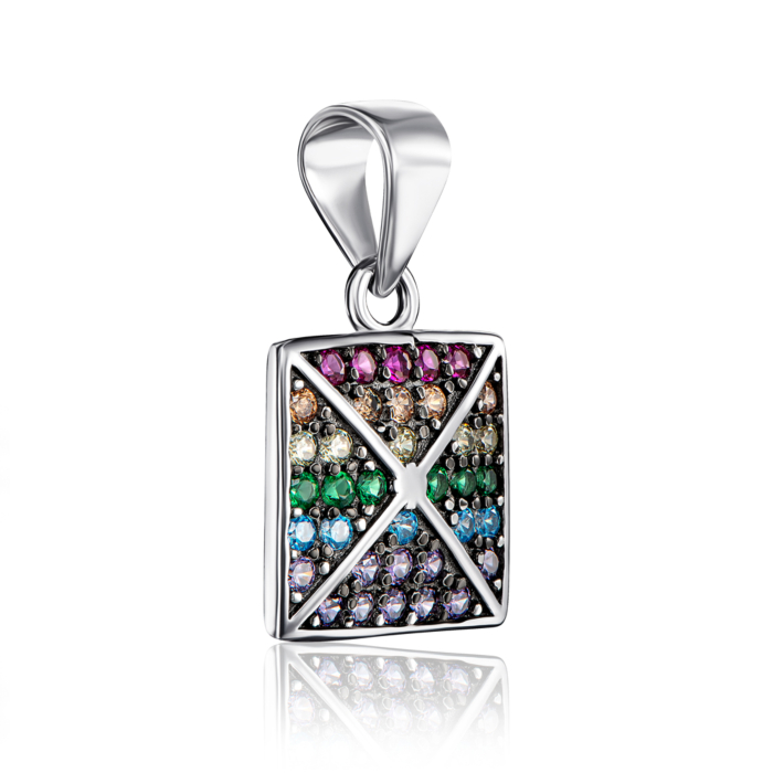 Срібна підвіска з фіанітами. Артикул 2S14440-P/12/3602