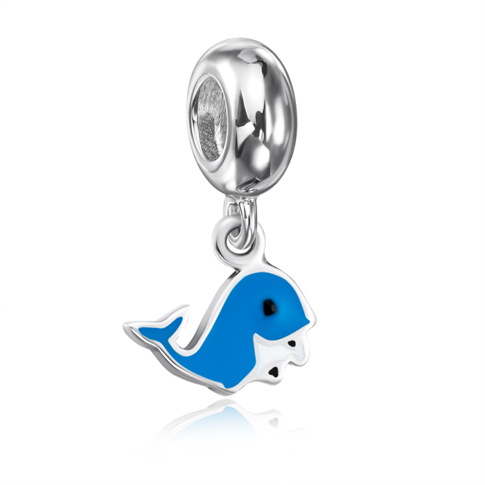 Срібна підвіска з блакитною емаллю G2375-P/12/570