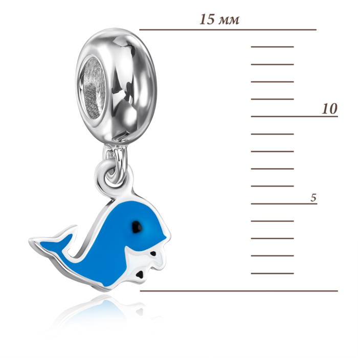 Срібна підвіска з блакитною емаллю G2375-P/12/570